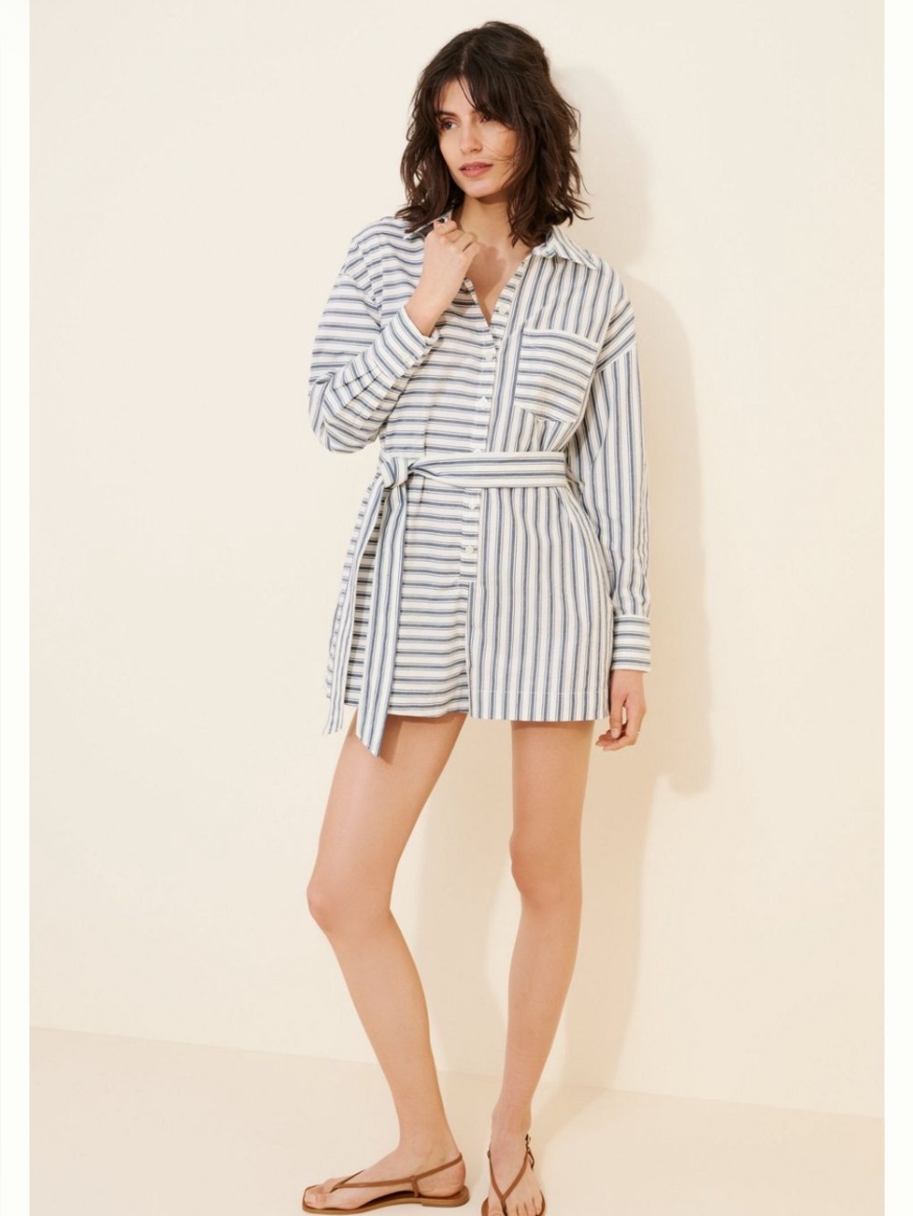 Maeve The Bennet Buttondown Romper - Large